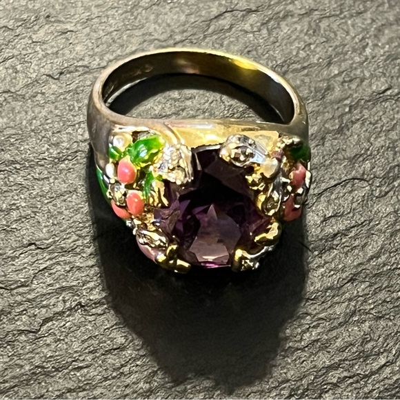 Vintage Kirks Folly Garden Fantasy Ring Size 11 - Picture 3 of 16